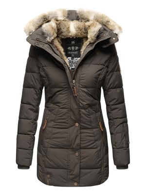 Chaqueta de invierno Marikoo para mujer con capucha y forro de pelo sintético