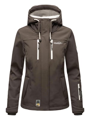 Marikoo chaqueta softshell mujer – Kleine Zicke cálida con capucha y forro polar