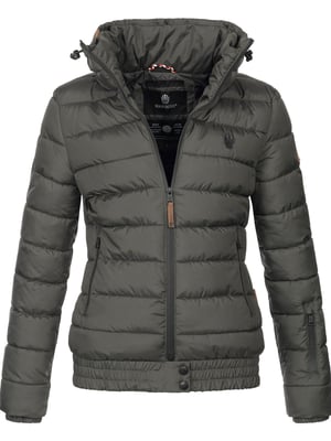 Chaqueta acolchada Marikoo Poisen para mujer con cuello alto y bolsillos de borreguito