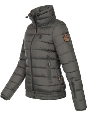 Chaqueta acolchada Marikoo Poisen para mujer con cuello alto y bolsillos de borreguito