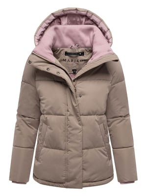 Chaqueta acolchada de mujer Marikoo Omariaa con diseño bicolor y capucha desmontable