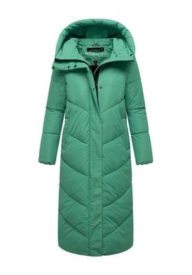 Abrigo acolchado de invierno Marikoo Ranjaa para mujer con capucha y detalles reflectantes