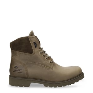 Botines Panama Jack Amur GTX C32 de piel impermeable color caqui para hombre