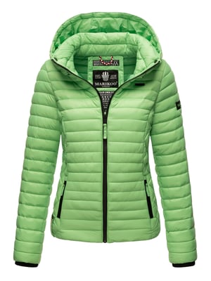 Chaqueta acolchada Marikoo Samtpfote para mujer con capucha desmontable y puños de canalé