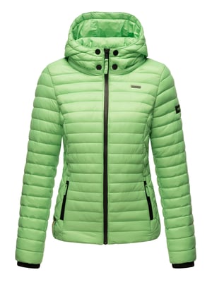 Chaqueta acolchada Marikoo Samtpfote para mujer con capucha desmontable y puños de canalé