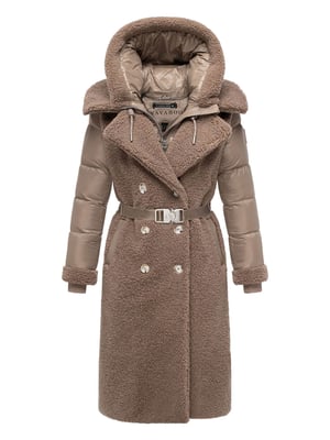 Abrigo teddy de mujer Navahoo Kuscheltraum con interior acolchado 2 en 1