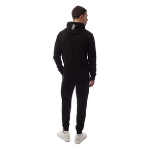 Sudadera con cremallera completa de identidad esencial EA7 de Emporio Armani para hombre en negro