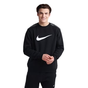 Suéter Negro Con Logo Swoosh Grande De Nike