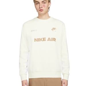 Suéter Nike Air Con Logotipo Grande En Blanco
