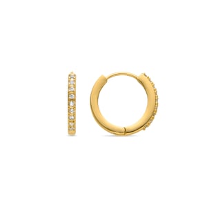 Pendientes Luxenter con zirconia brillante acabado en oro de 18K - Ariuk