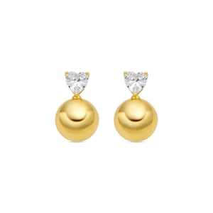 Pendientes Luxenter con zirconia brillante acabado en oro de 18k - Miora