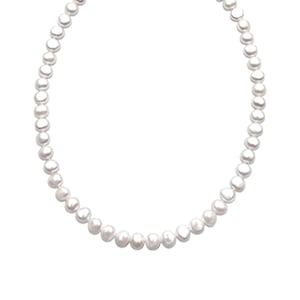 Collar de plata esterlina 925 de Luxenter con perla blanca acabado en oro amarillo de 18K - Kipepeo