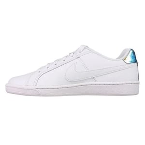 Zapatillas Nike Court Royale Con Tacón Plateado Y Blancas