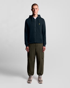 Sudadera con capucha de algodón Loopback de Lyle & Scott - Azul marino