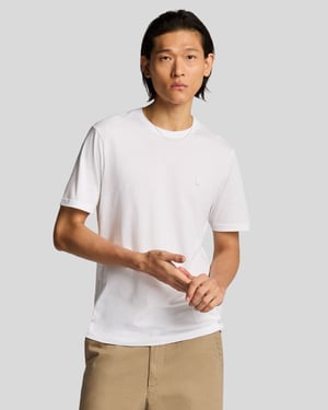 Camiseta de algodón superfino Lyle & Scott - Blanca