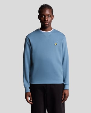 Sudadera de algodón Lyle & Scott con cuello redondo - Azul