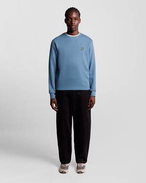 Sudadera de algodón Lyle & Scott con cuello redondo - Azul