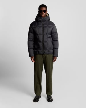 Chaqueta Puffer de Cuadrado Cocoon Lyle & Scott - Negra