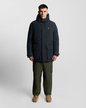 Parka con capucha de peso pesado Lyle & Scott - Marino