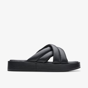 Sandalias de Cuero Negro Alda Glide