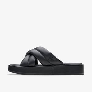 Sandalias de Cuero Negro Alda Glide