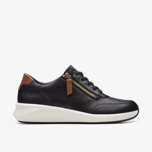 Un Rio Zapatillas de Piel Negras