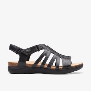 Sandalias de cuero negro April Belle