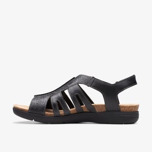 Sandalias de cuero negro April Belle