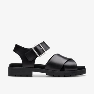 Sandalias de Cuero Negras Orinoco Cross