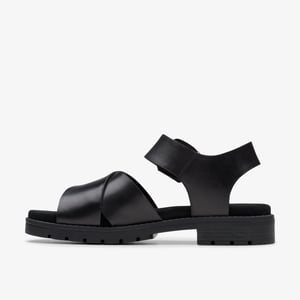 Sandalias de Cuero Negras Orinoco Cross