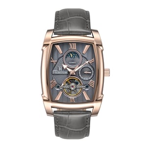 Reloj automático Heritor Valentin con correa de cuero y fecha