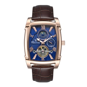 Reloj automático Heritor Valentin con correa de cuero y fecha