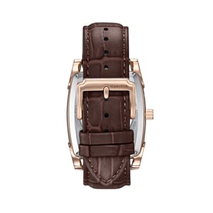 Reloj automático Heritor Valentin con correa de cuero y fecha