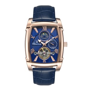 Reloj automático Heritor Valentin con correa de cuero y fecha