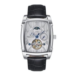 Reloj automático Heritor Valentin con correa de cuero y fecha