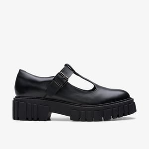 Zapatos de cuero negro Page Bar