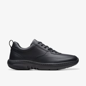 Zapatillas de cuero negro ClarksPro con cordones