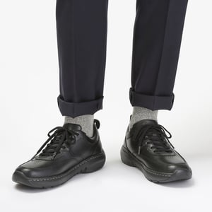 Zapatillas de cuero negro ClarksPro con cordones