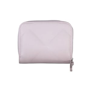 Billetera con cremallera acolchada en lila