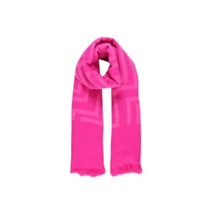 Bufanda de Patrón Geométrico Rosa
