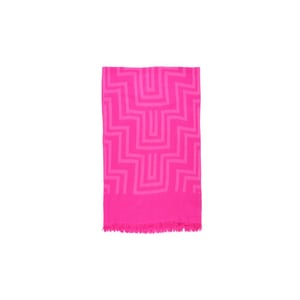 Bufanda de Patrón Geométrico Rosa