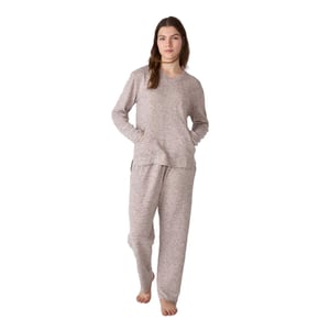 Pijama Manga Larga de Punto Suave JJB5 para Mujer