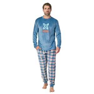 Pijama Terciopelo Manga Larga MU3 para Hombre