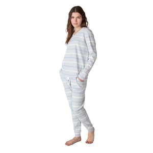 Pijama Algodón Manga Larga de Cuello Pico JJBFP1600 para Mujer