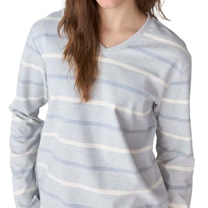 Pijama Algodón Manga Larga de Cuello Pico JJBFP1600 para Mujer