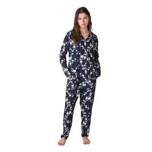 Pijama Camisero Manga Larga JJB20 para Mujer