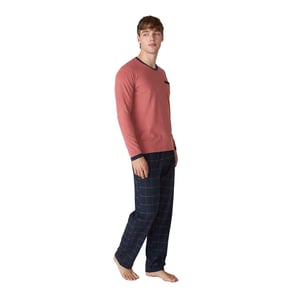 Pijama Algodón Manga Larga JJB18 para Hombre