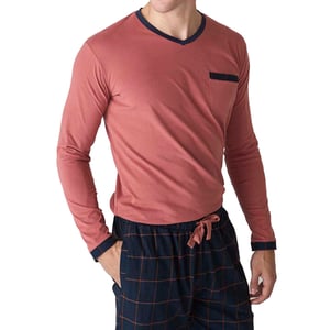 Pijama Algodón Manga Larga JJB18 para Hombre