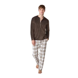 Pijama Terciopelo Manga Larga JJBFP5202 para Hombre