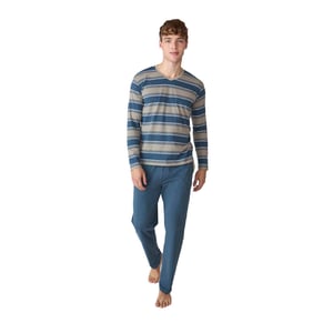 Pijama Algodón Manga Larga JJB18 para Hombre